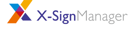 Logo X sign manager